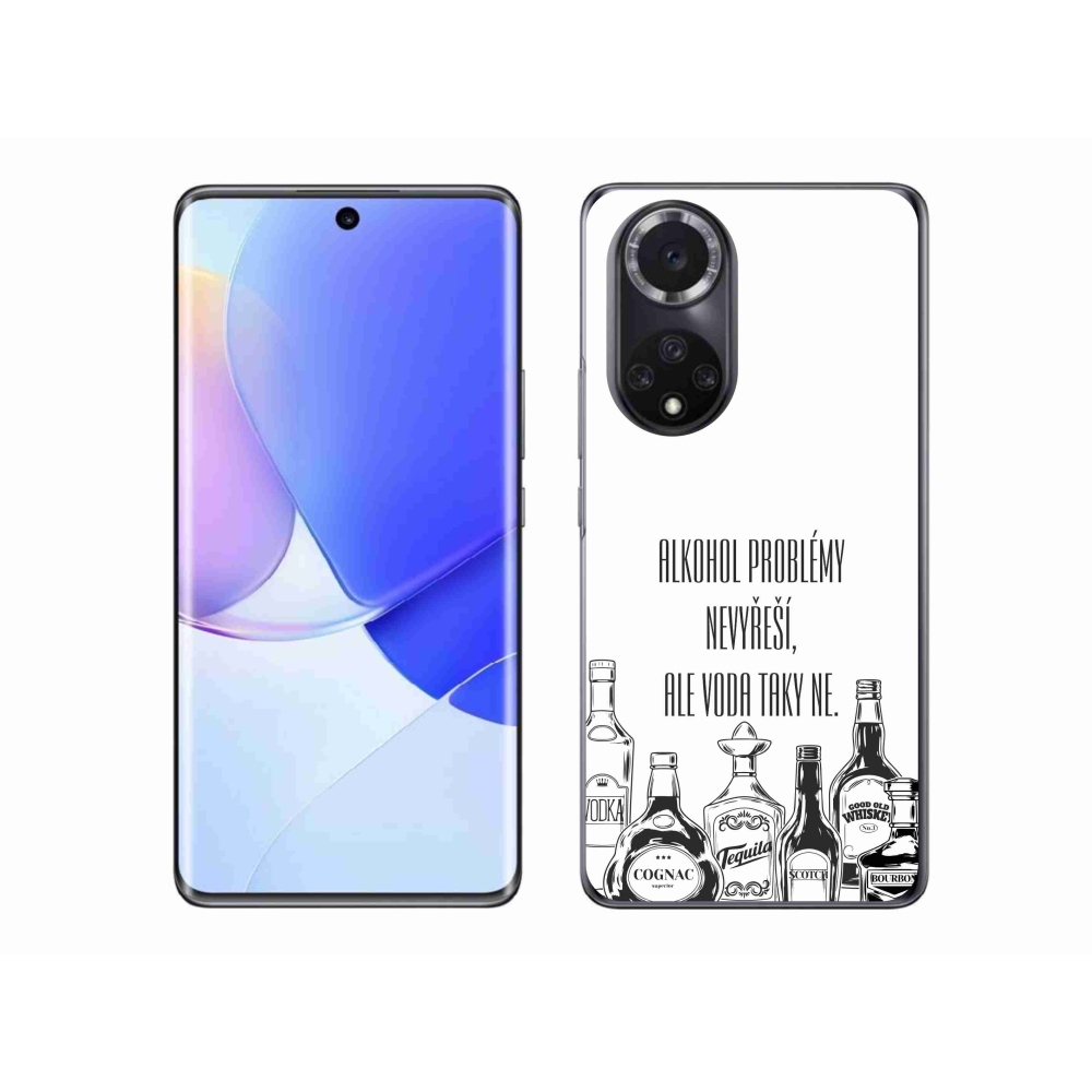 Gélový kryt mmCase na Huawei Nova 9 - vtipný text biele pozadie