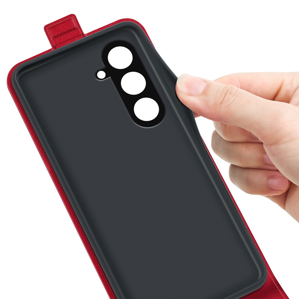 Vertical knižkové púzdro na Samsung Galaxy S23 FE - červené
