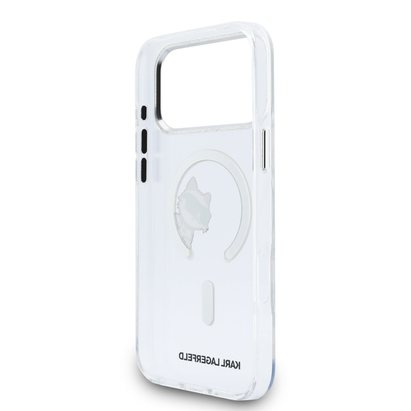 Karl Lagerfeld IML Choupette Peekaboo MagSafe Zadný kryt pre iPhone 17 Pro Max Transparent