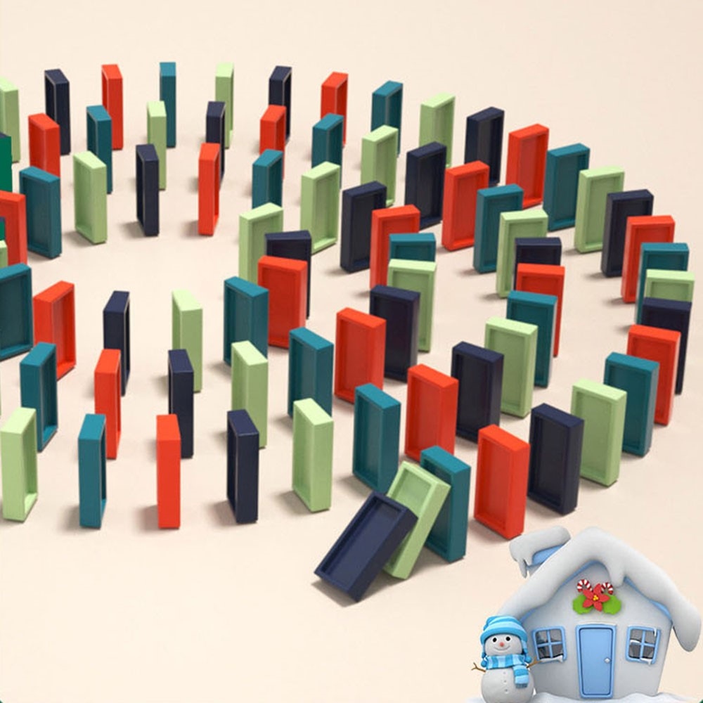 Elektrický vláčik na domino 60 ks so svetlom a zvukom