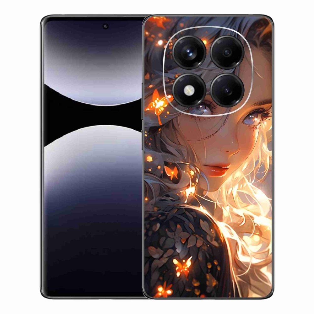Gélový kryt mmCase na Xiaomi Redmi Note 14 Pro - dievča a motýle