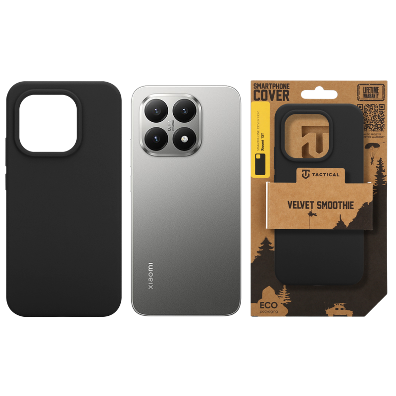 Taktický zamatový kryt Smoothie pre Xiaomi 15T Asphalt
