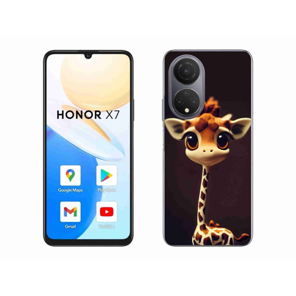 Gélový kryt mmCase na Honor X7 - malá žirafa