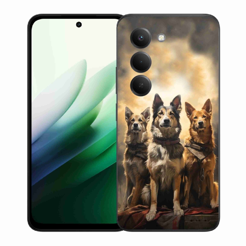Gélový kryt mmCase na Xiaomi Redmi 15 5G (169mm) - tri psy