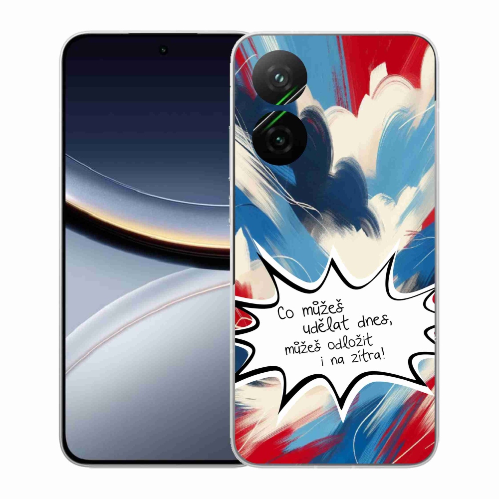 Gélový kryt mmCase na Xiaomi Poco F7 5G - vtipný text 9 biele pozadie