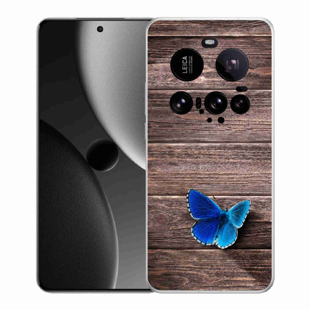 Gélový kryt mmCase na Xiaomi 15 Ultra - modrý motýľ 1