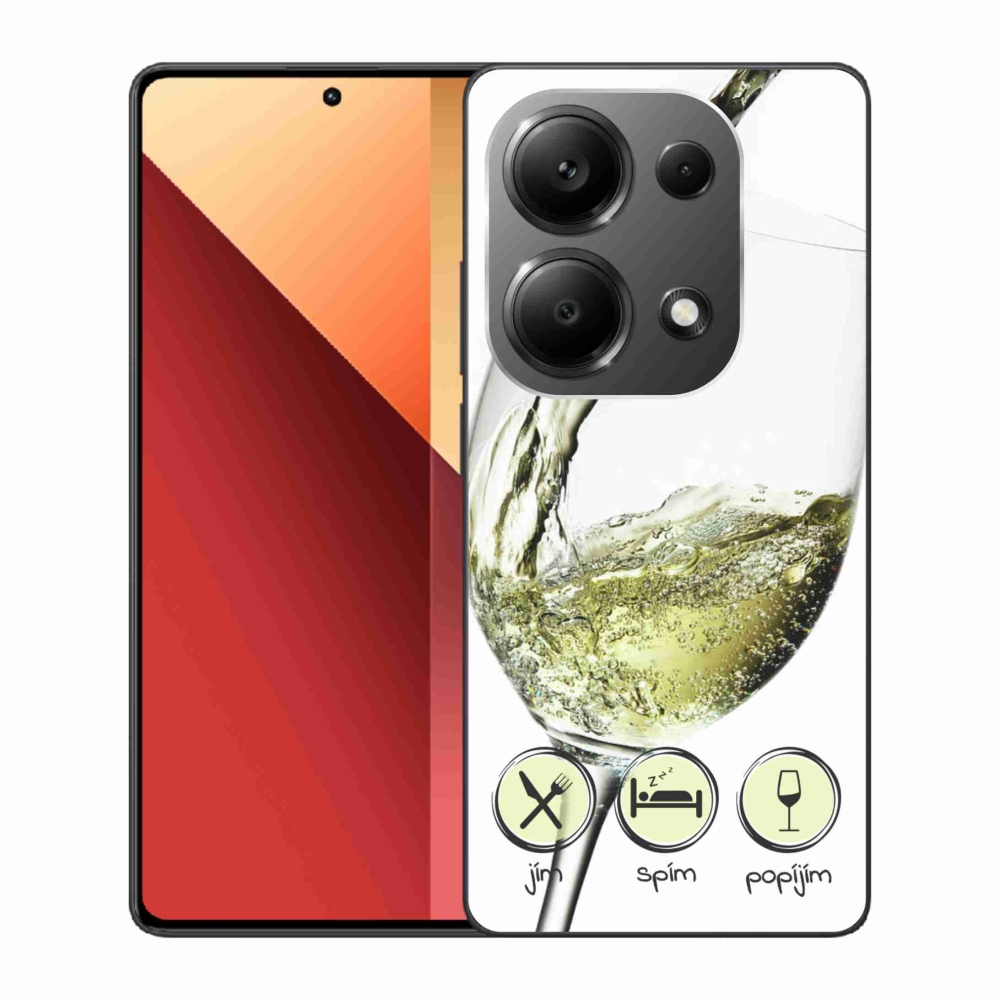 Gélový obal mmCase na Xiaomi Redmi Note 13 Pro 4G/Poco M6 Pro - pohár vína bielej