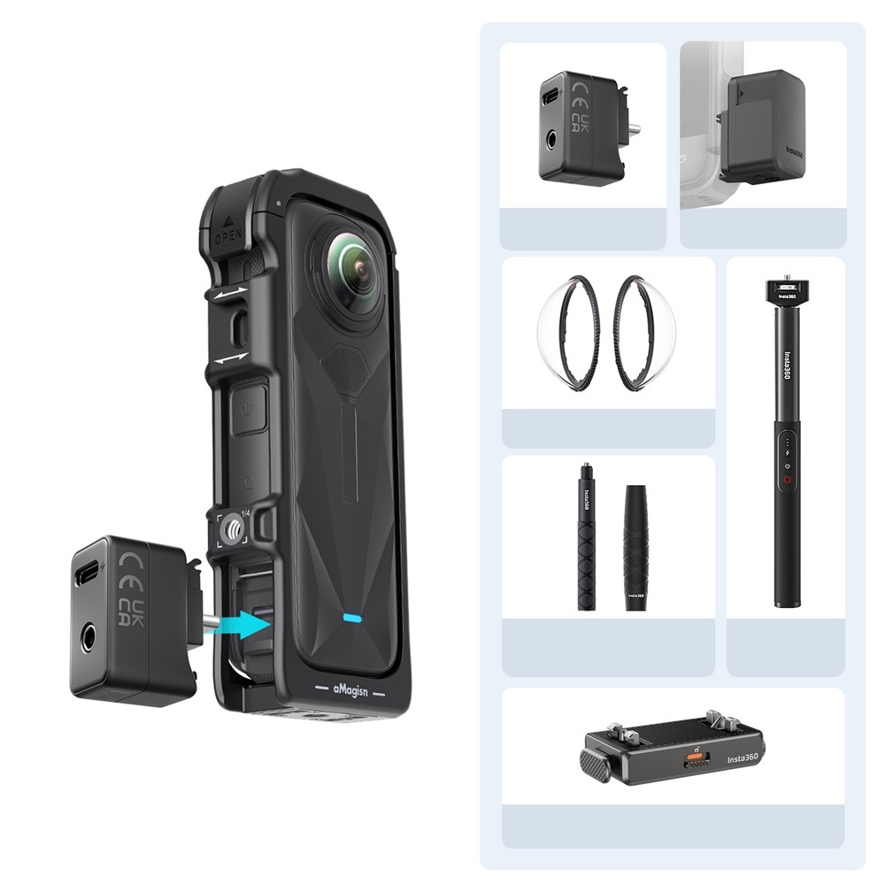 AMAGISN rýchloupínací ochranný rám pre Insta360 X5