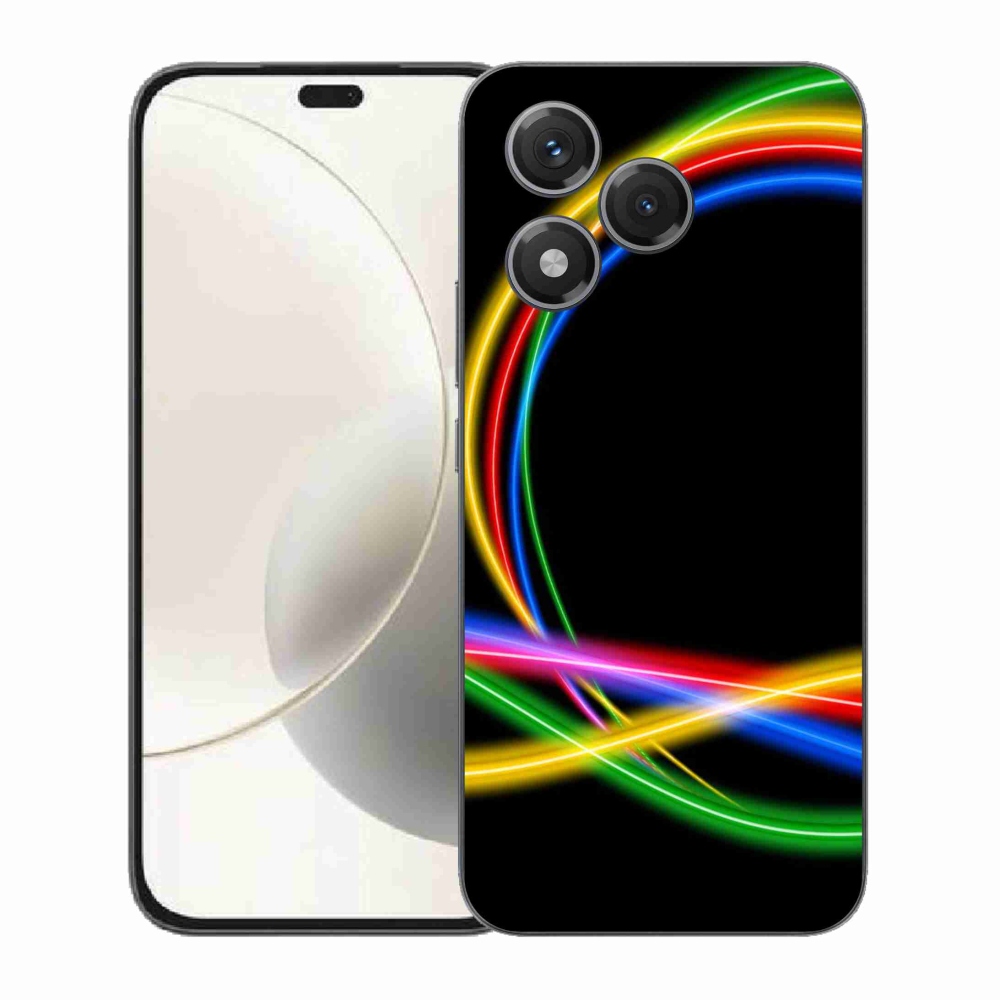 Gélový kryt mmCase na Honor 400 Lite - neónové kruhy