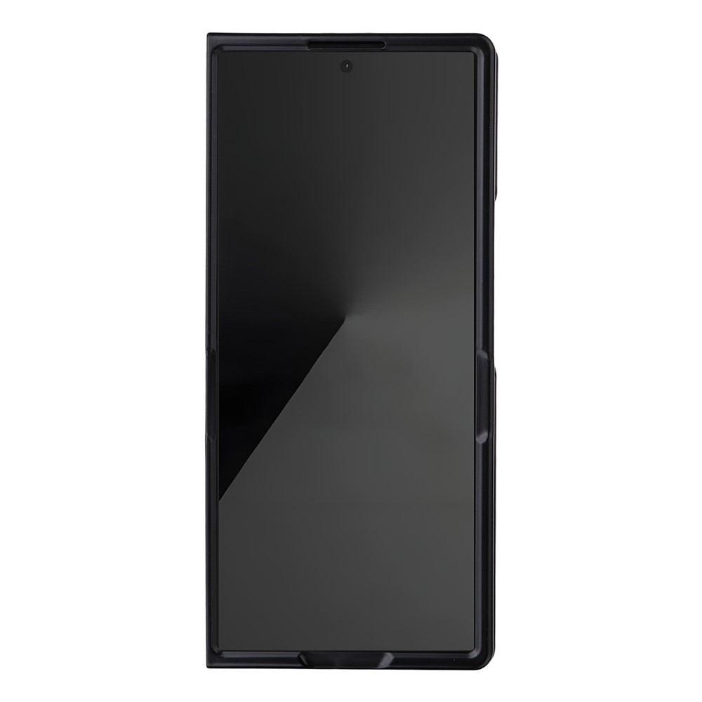 Leather plastový obal potiahnutý umelou kožou na Samsung Galaxy Z Fold7 5G - čierny