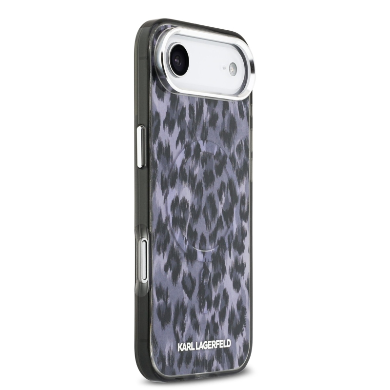 Karl Lagerfeld IML Leopard MagSafe Zadný Kryt pre iPhone Air Grey