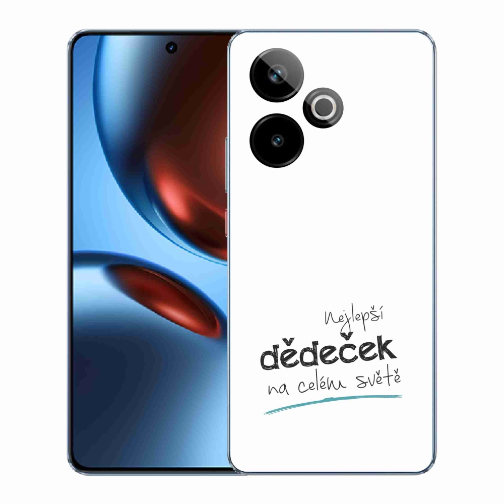 Gélový kryt mmCase na Realme GT 7 5G/GT 7T 5G - najlepší starý otec 3 biele pozadie