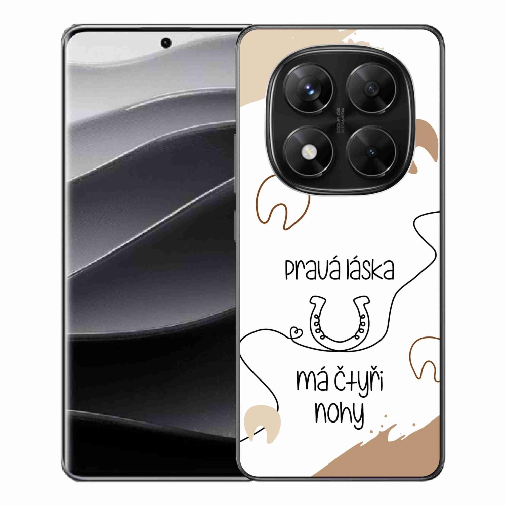 Gélový kryt mmCase na Xiaomi Redmi Note 14 Pro 5G/Poco X7 5G - konský motív biele pozadie