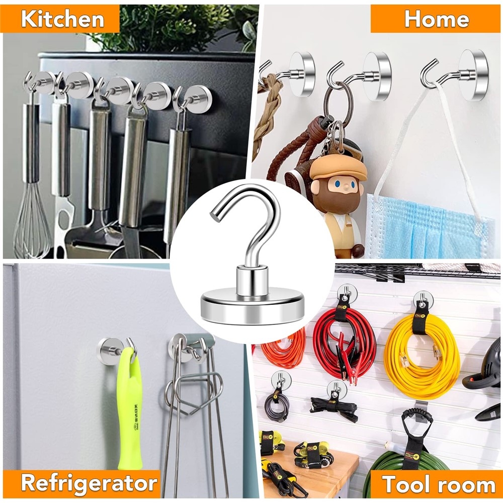 Závesný oceľový magnetický háčik s nosnosťou 3 kg