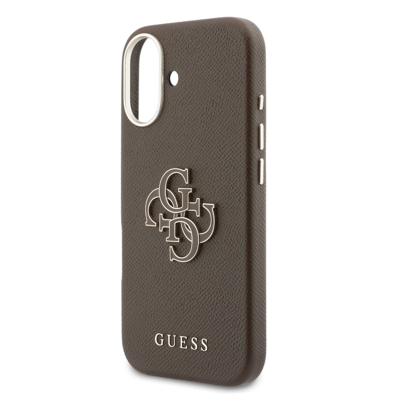 Zadný kryt s logom Guess PU Resin pre iPhone 17 Brown