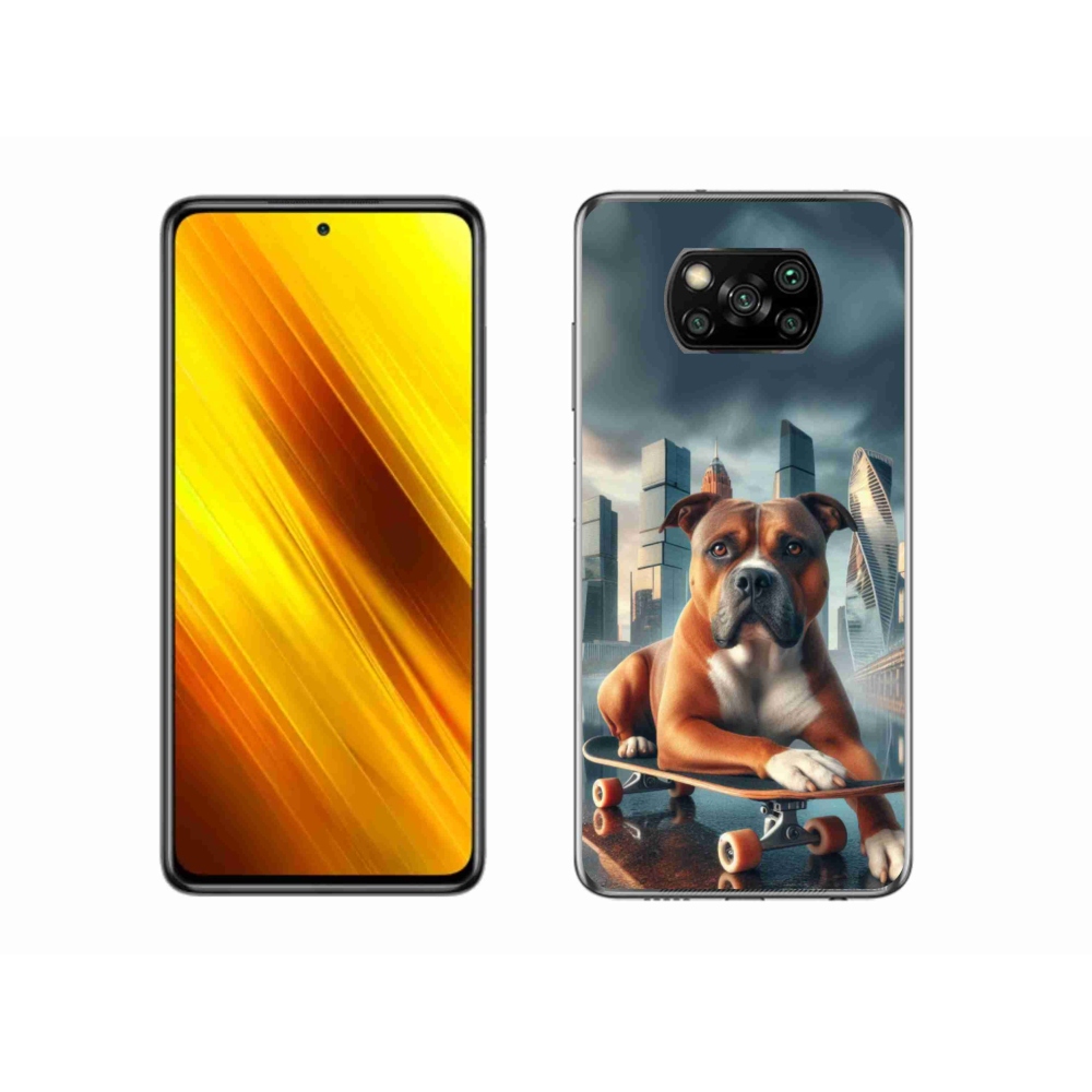 Gélový kryt mmCase na Xiaomi Poco X3 Pro - pes na skateboarde