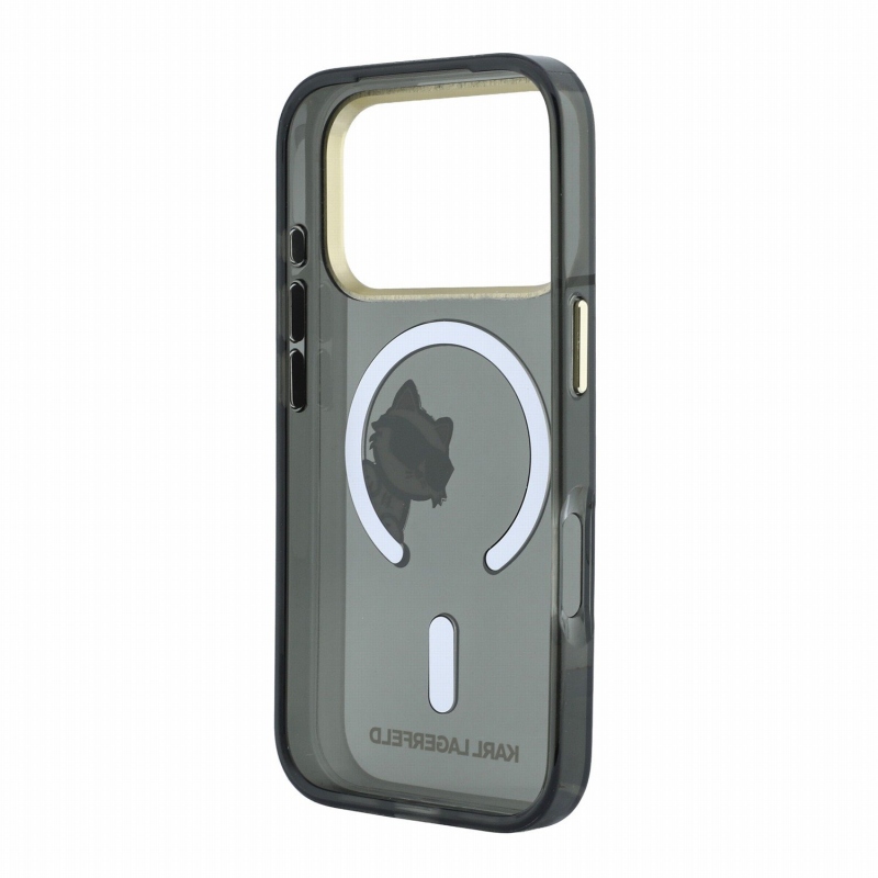Karl Lagerfeld IML Choupette Peekaboo Magsafe zadný kryt pre iPhone 18 Pro Max, čierny