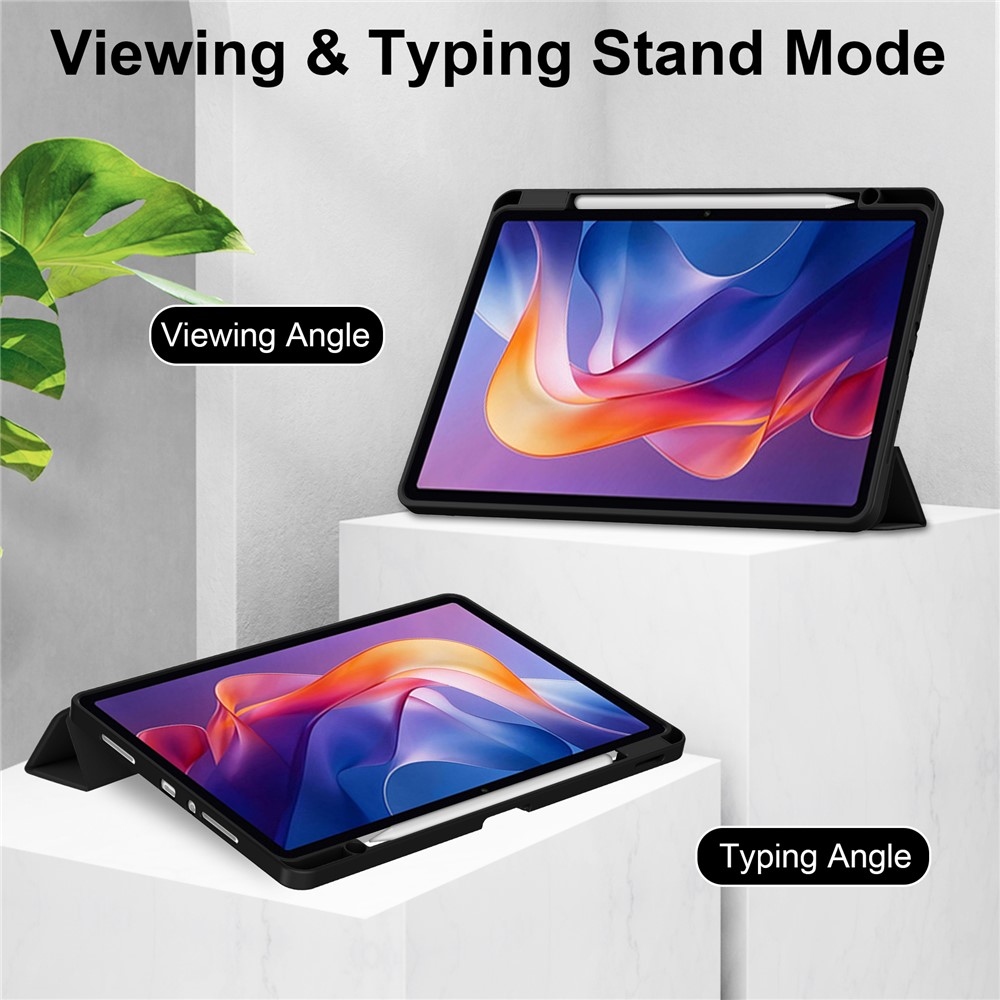 Case chytré zatváracie púzdro na tablet Xiaomi Redmi Pad 2 - čierne