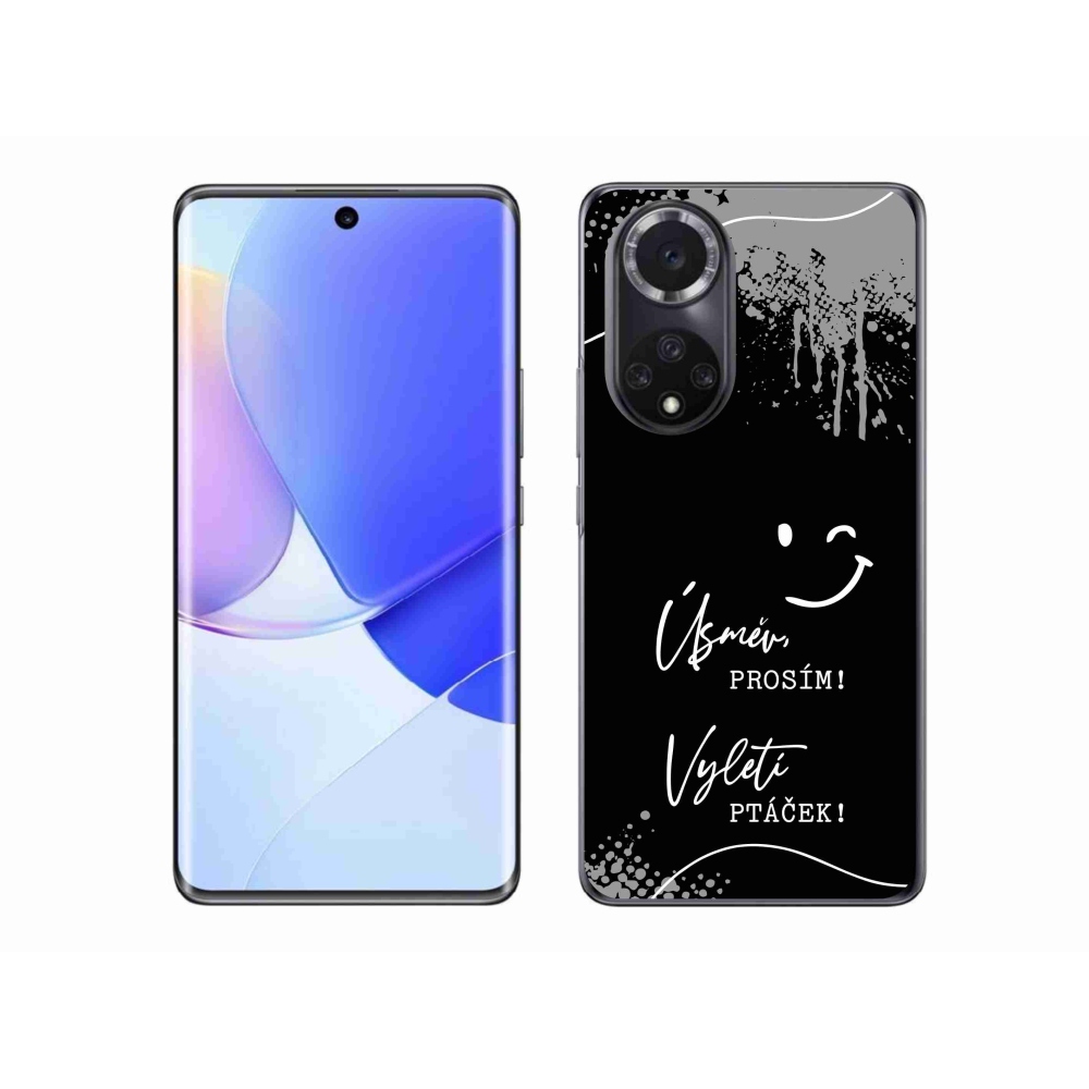 Gélový kryt mmCase na Honor 50 - vtipný text 4 čierne pozadie