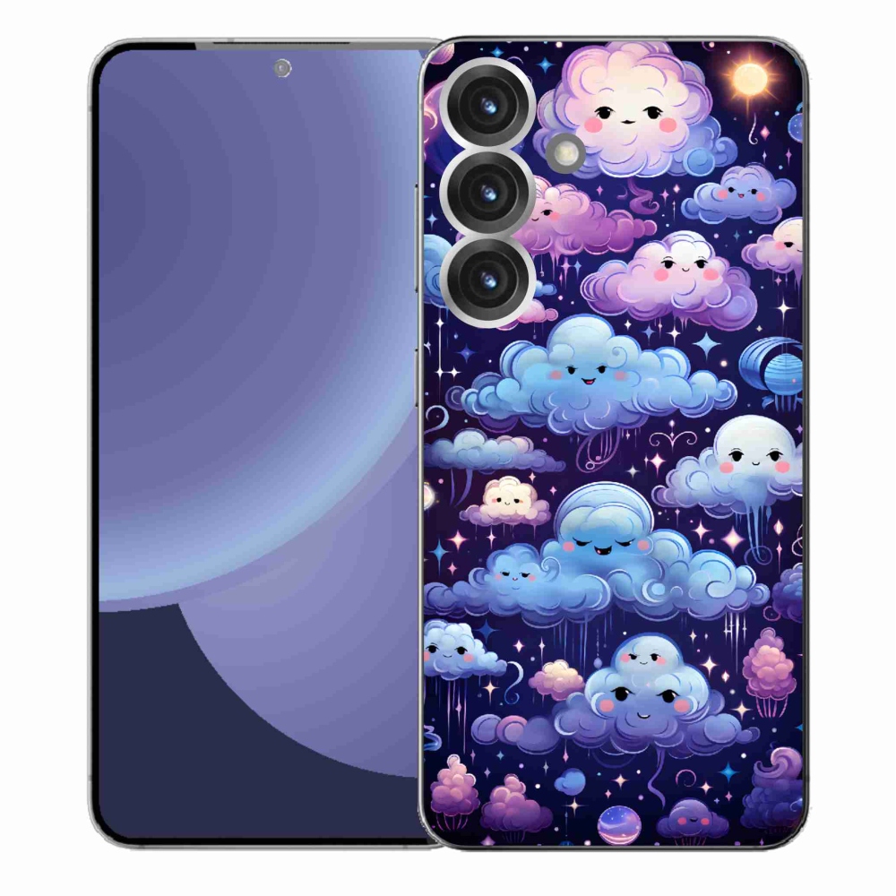 Gélový kryt mmCase na Samsung Galaxy S25+ - mráčiky