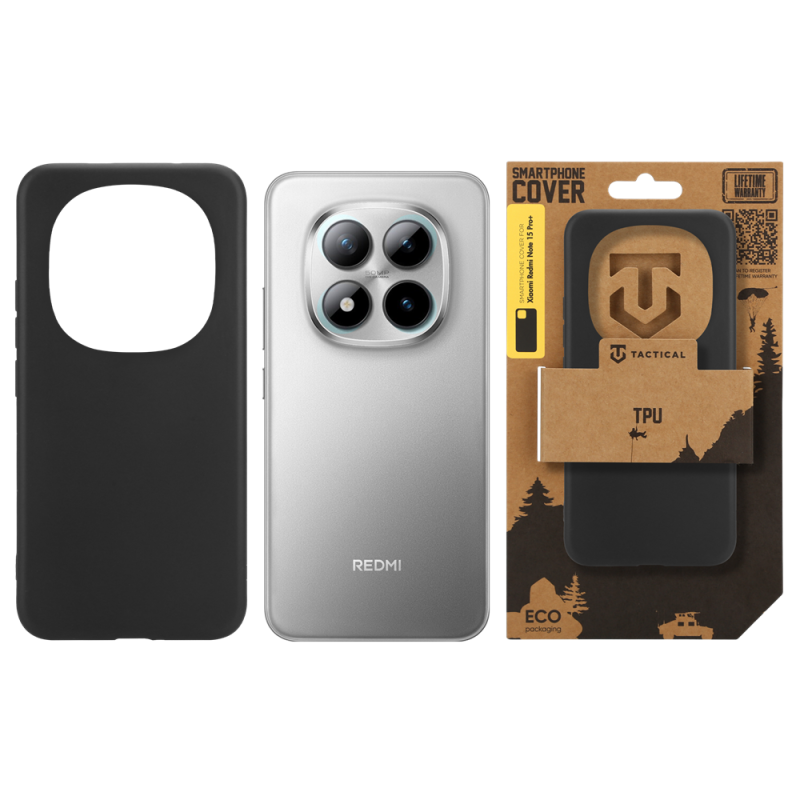 Tactical TPU Kryt pre Xiaomi Redmi Note 15 Pro+ Black