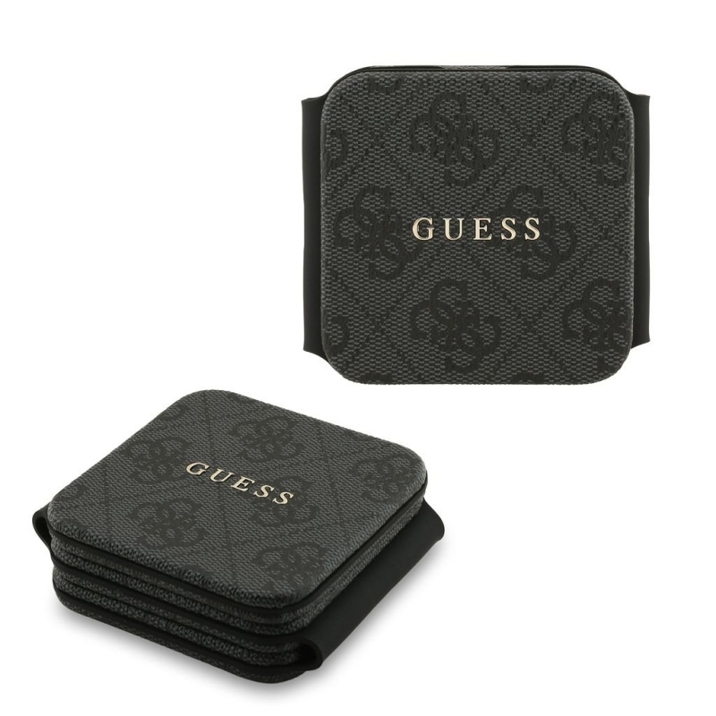 Bezdrôtová nabíjačka Guess PU 4G MagSafe 3v1 čierna