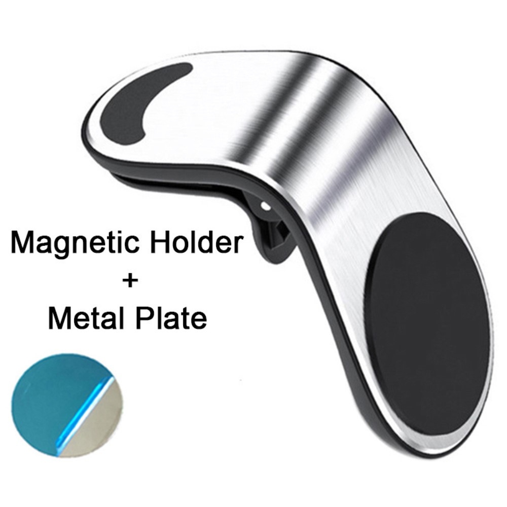 F3 magnetický držiak na mobil do vetráčika - strieborný