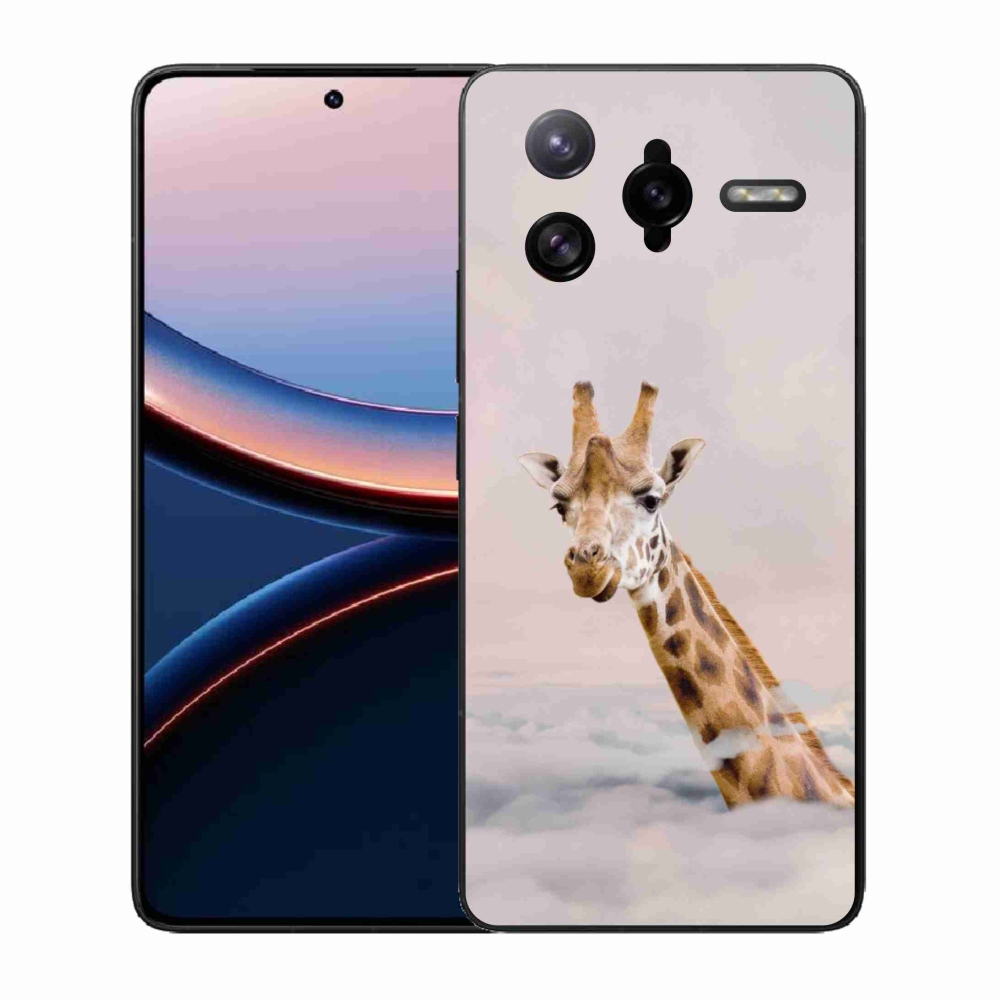 Gélový kryt mmCase na Xiaomi Poco F7 Ultra - žirafa v oblakoch