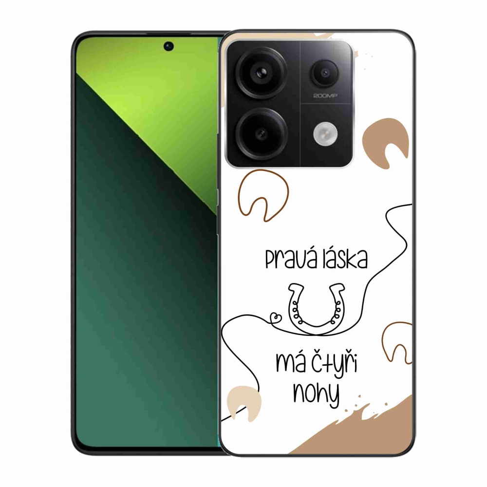 Gélový kryt mmCase na Xiaomi Redmi Note 13 Pro 5G/Poco X6 5G - konský motív biele pozadie
