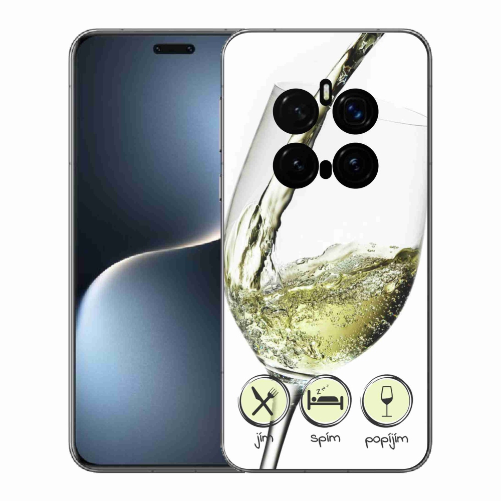 Gélový kryt mmCase na Honor Magic 7 Pro 5G - pohár vína biele