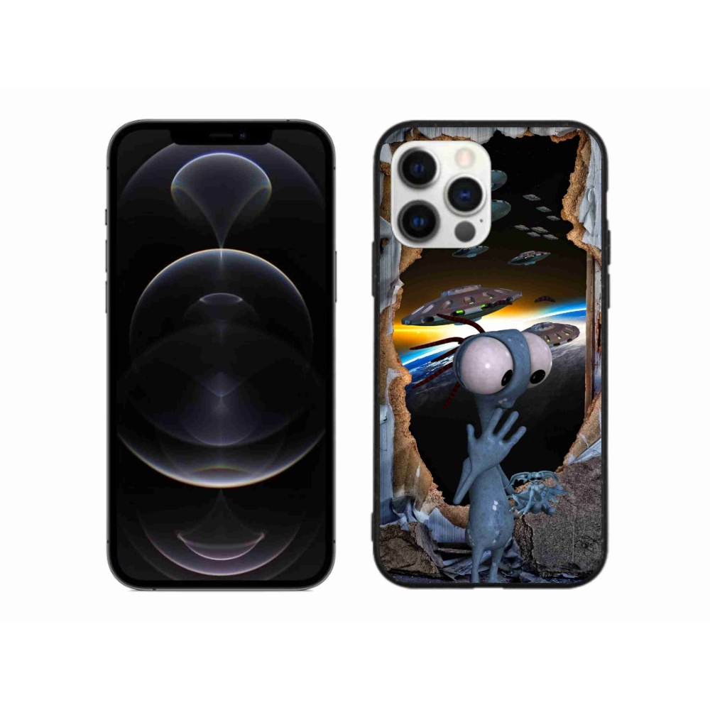 Gélový kryt mmCase na iPhone 12 Pro Max - mimozemšťan
