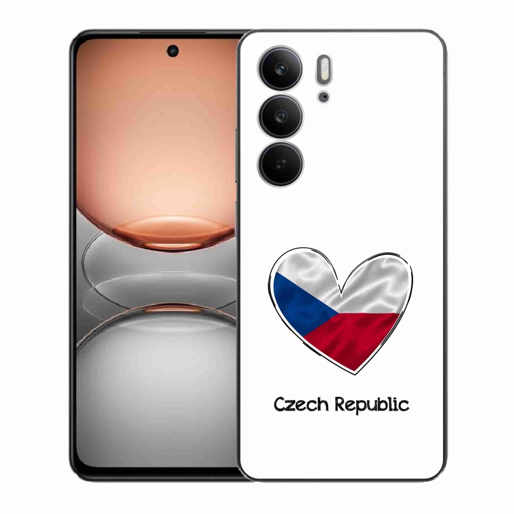 Gélový kryt mmCase na Realme C75 - vlajka srdca biele pozadie