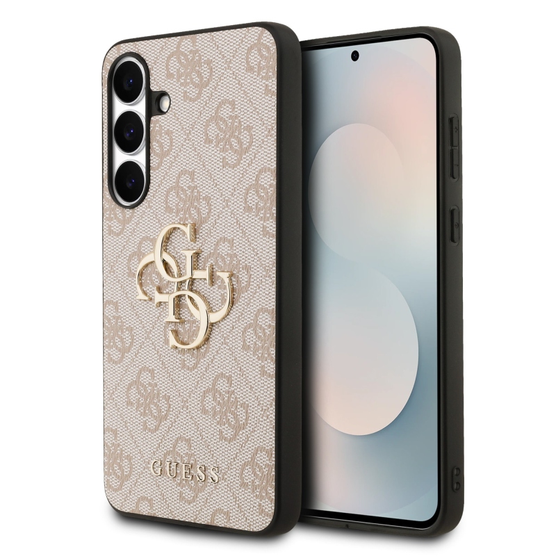 Guess PU 4G Metal Logo Zadný Kryt pre Samsung Galaxy S25 FE Pink