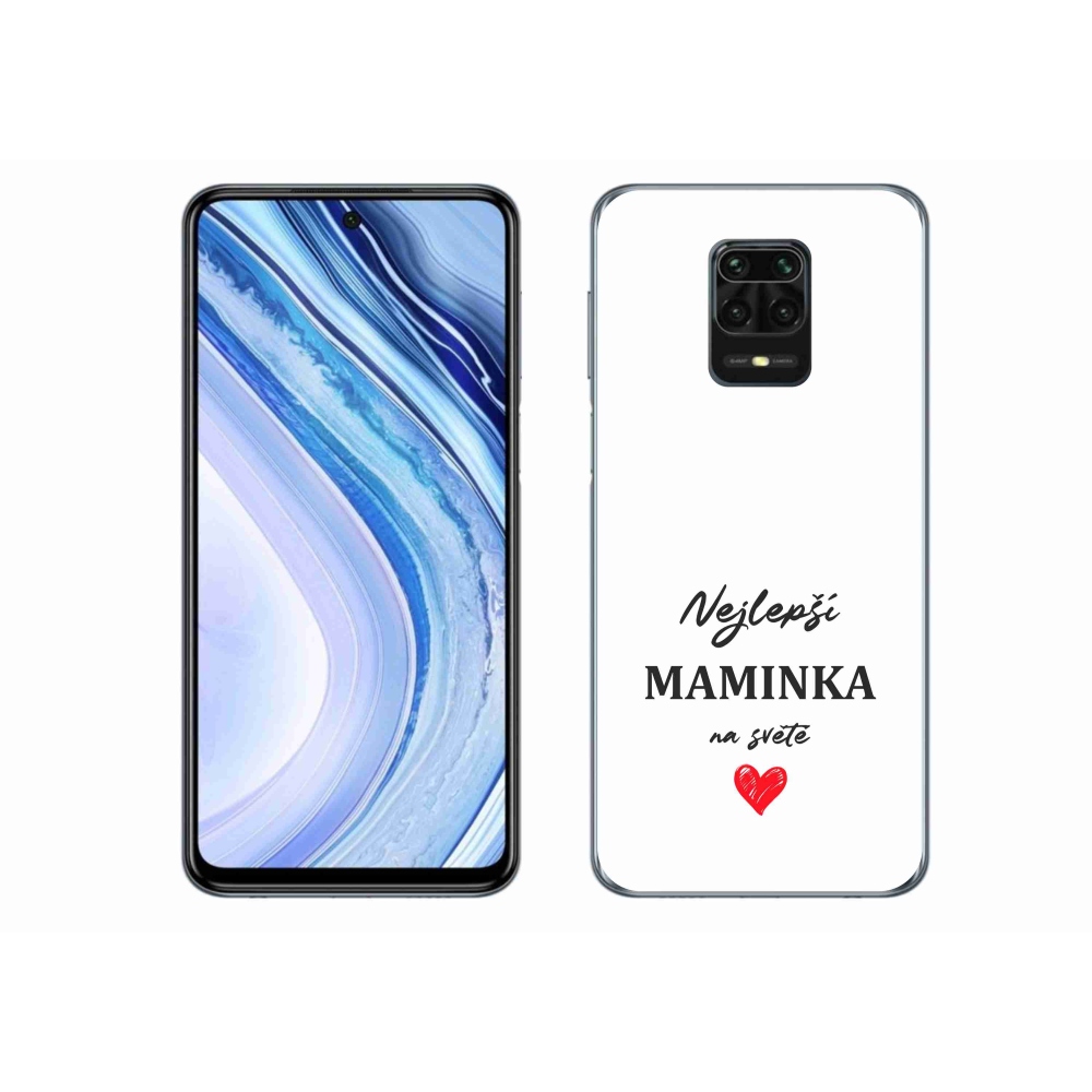 Gélový kryt mmCase na Xiaomi Redmi Note 9 Pro - najlepšia mamička 1 biele pozadie