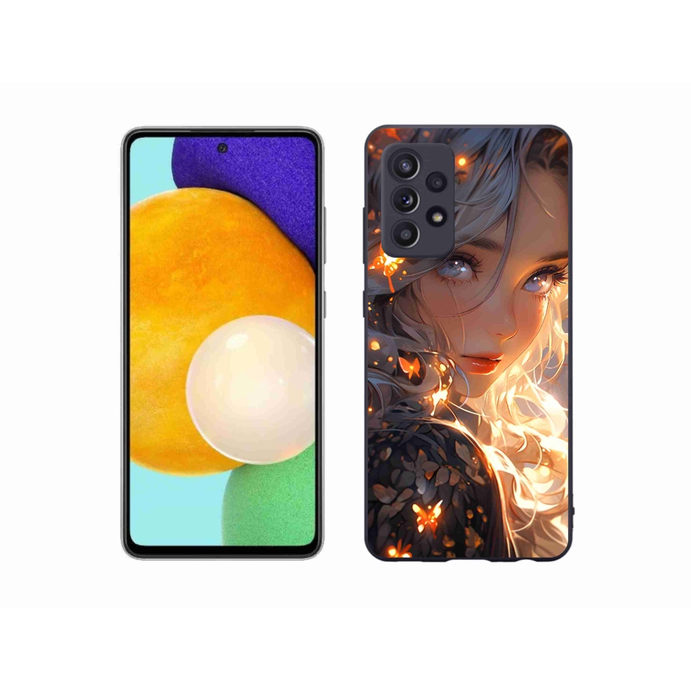 Gélový kryt mmCase na Samsung Galaxy A52s 5G - dievča a motýle