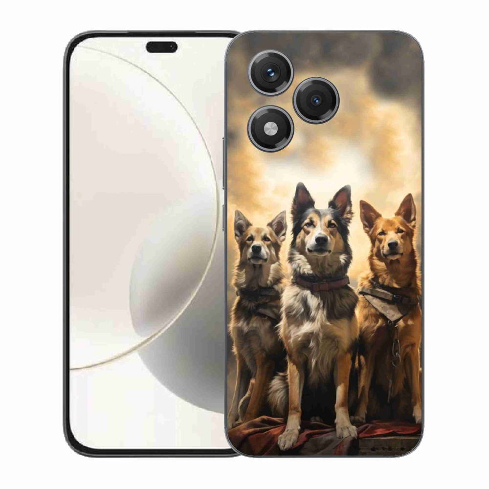 Gélový kryt mmCase na Honor 400 Lite - tri psy