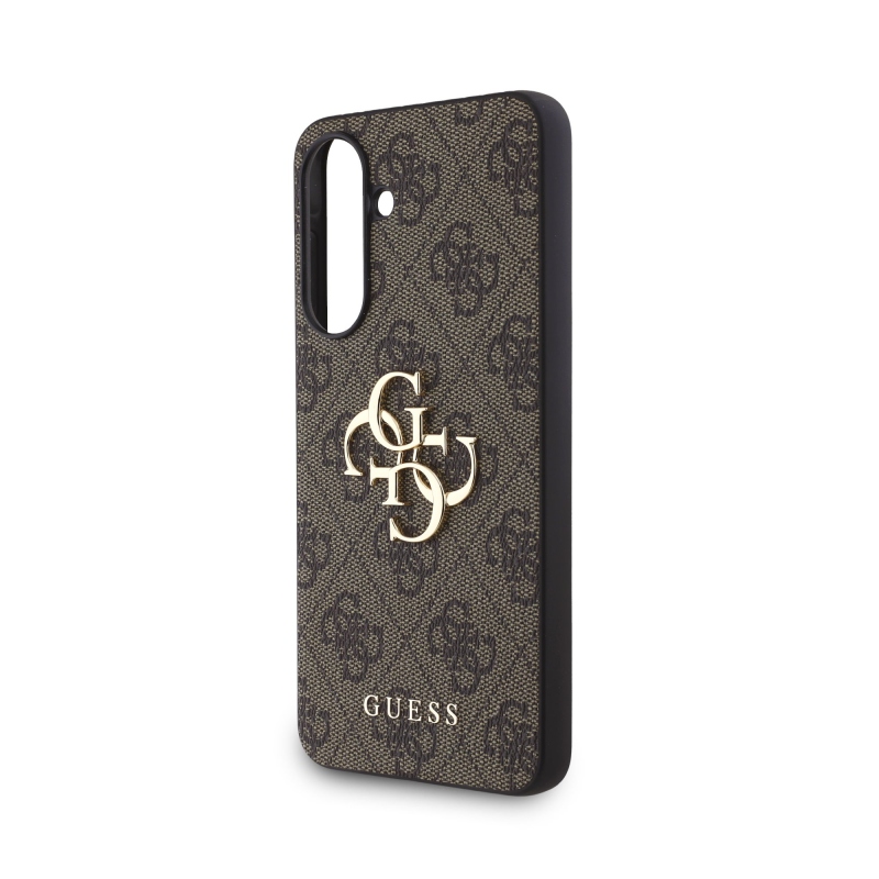 Guess PU 4G Metal Logo Zadný Kryt pre Samsung Galaxy A36 Brown