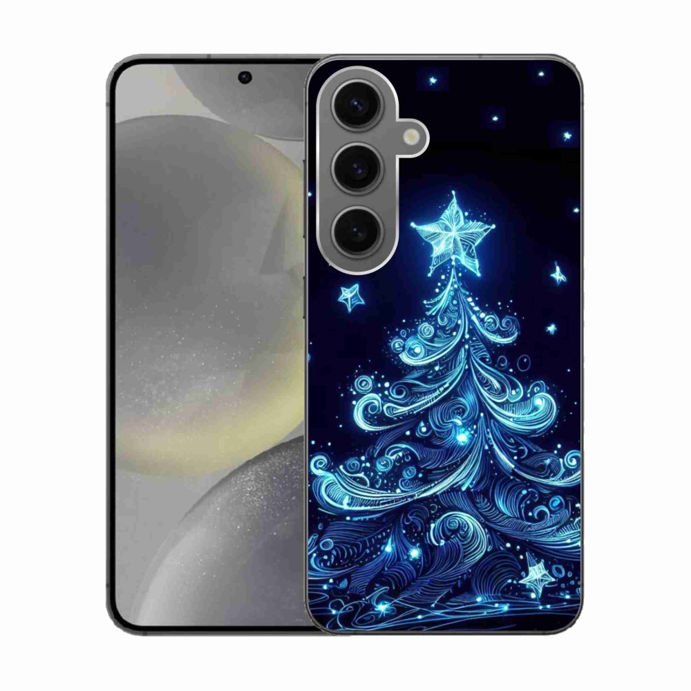 Gélový kryt mmCase na Samsung Galaxy S24 - neónový vianočný stromček 4