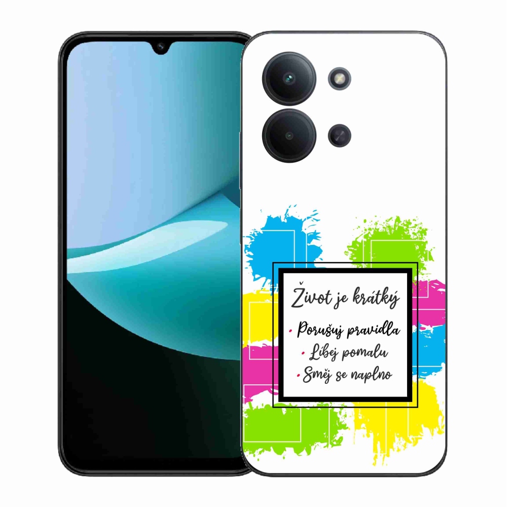 Gélový kryt mmCase na Xiaomi Redmi 15C 4G (171mm)/Poco C85 4G (171mm) - citát 5 biele pozadie