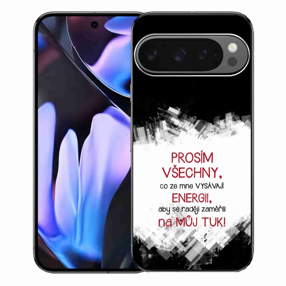 Gélový kryt mmCase na Google Pixel 9 Pro XL - vtipný text 1 červený