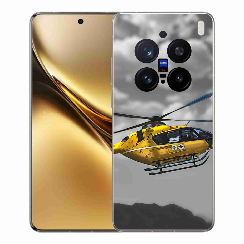 Gélový kryt mmCase na Vivo X200 Pro 5G - žltá helikoptéra