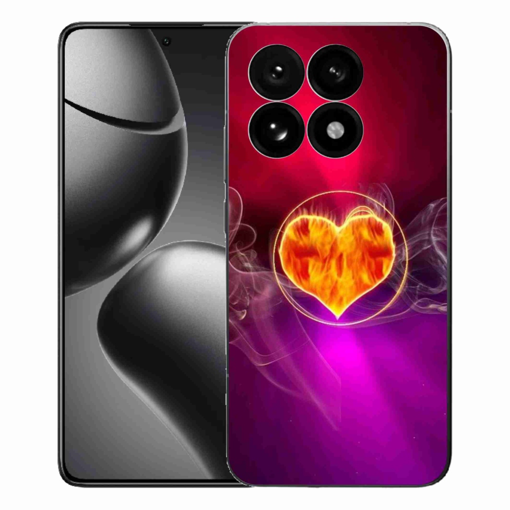 Gélový kryt mmCase na Xiaomi 15T - ohnivé srdce