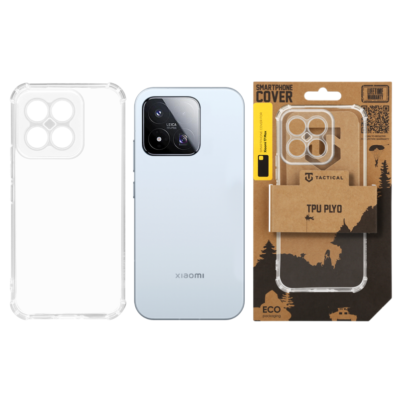 Taktický TPU kryt Plyo pre Xiaomi 17 Max – priehľadný