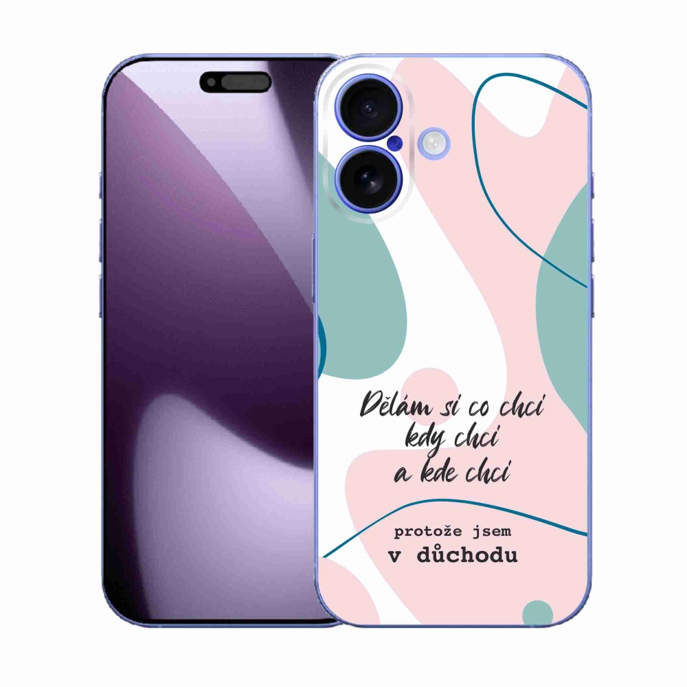 Gélový kryt mmCase na iPhone 17 - vtipný text 10 biele pozadie