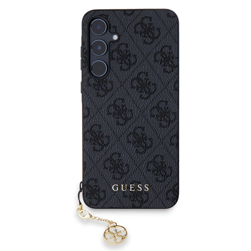 Guess 4G Charm Zadný Kryt pre Samsung Galaxy A55 5G Grey