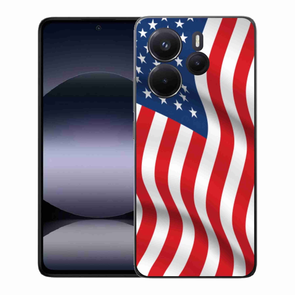 Gélový kryt mmCase na Xiaomi Redmi Note 14 - USA vlajka