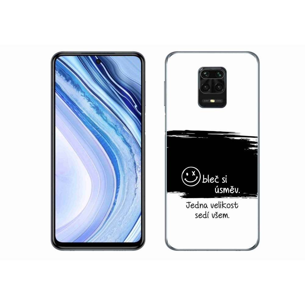 Gélový kryt mmCase na Xiaomi Redmi Note 9S - vtipný text 8 čiernobiele pozadie