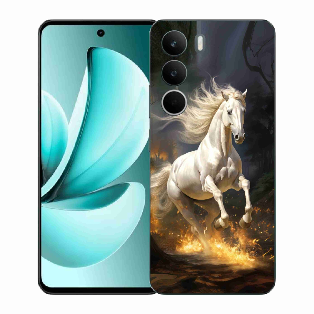 Gélový kryt mmCase na Realme C71 - biely kôň 2
