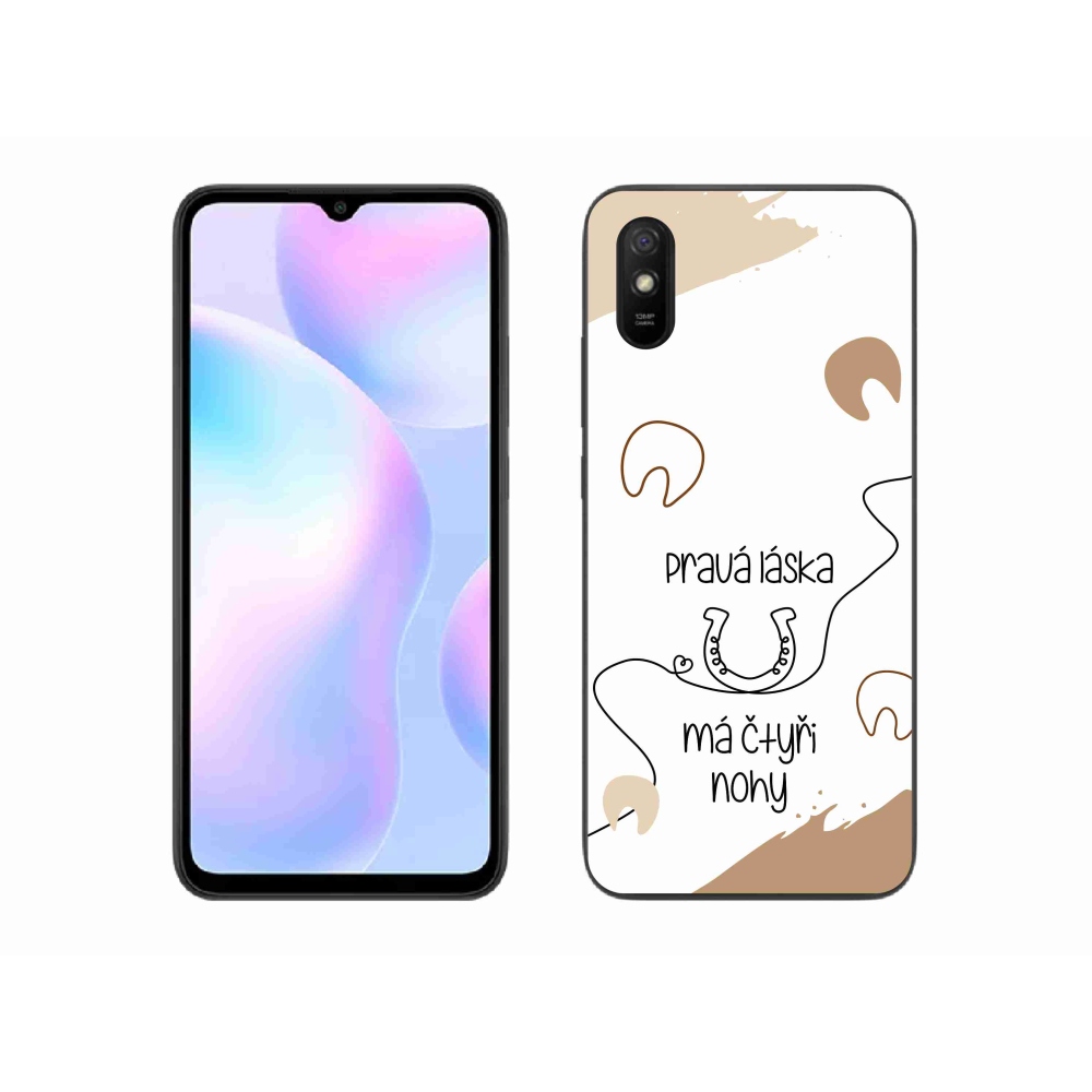 Gélový kryt mmCase na Xiaomi Redmi 9AT - konský motív biele pozadie