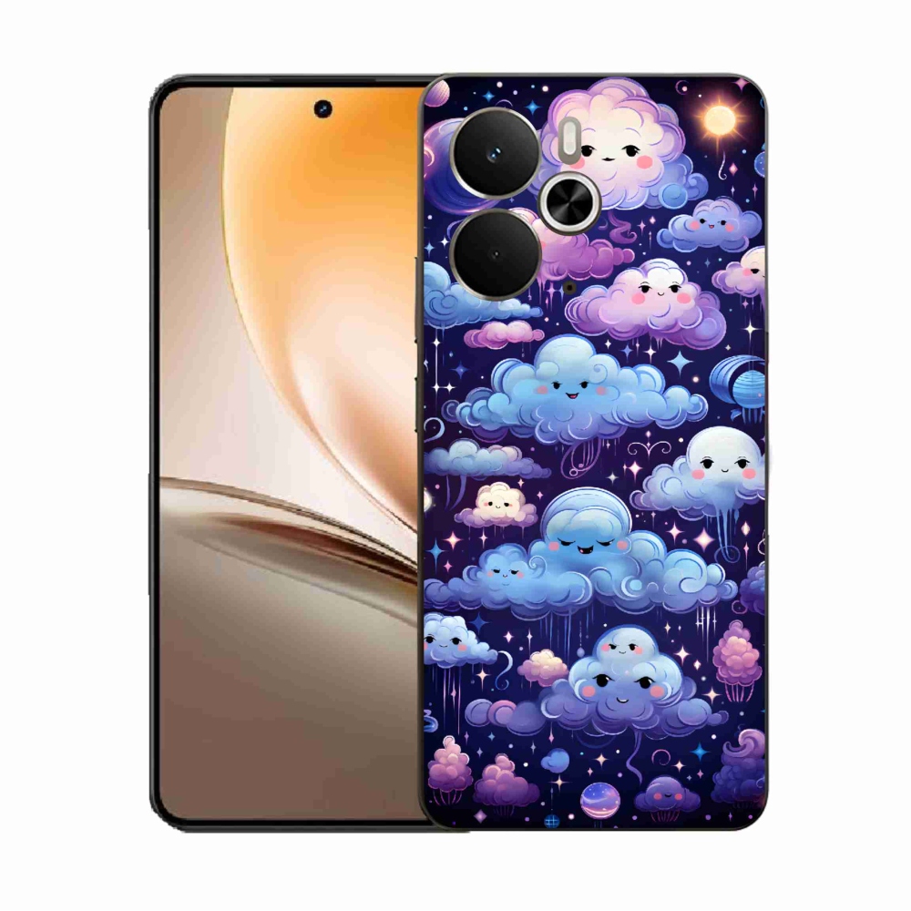Gélový kryt mmCase na Realme 14 5G - mráčiky